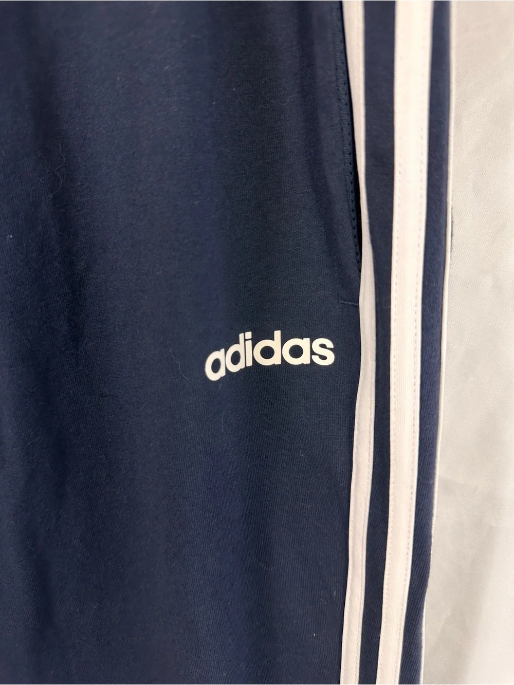 NWT! Adidas Navy Joggers w/White Side Stripes and Logo